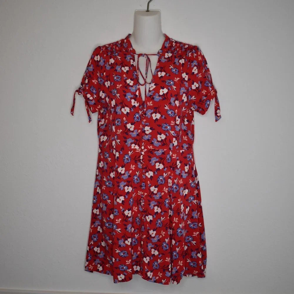 Express Floral Dress Sz Cottagecore Boho Colorful Sundress